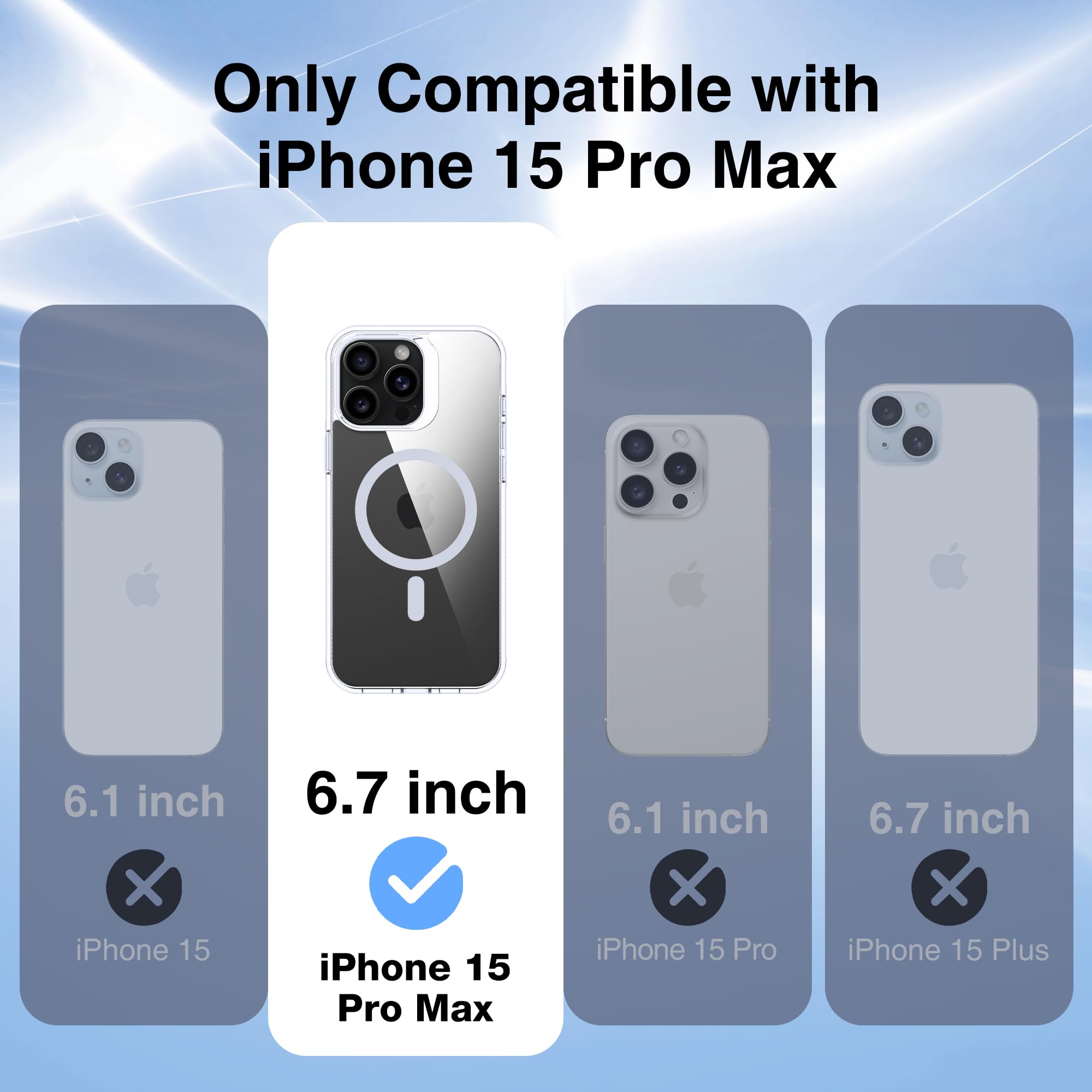 Amazon.co.jp: Supdeal iPhone 15 Pro Max ケース MagSafe対応 クリア